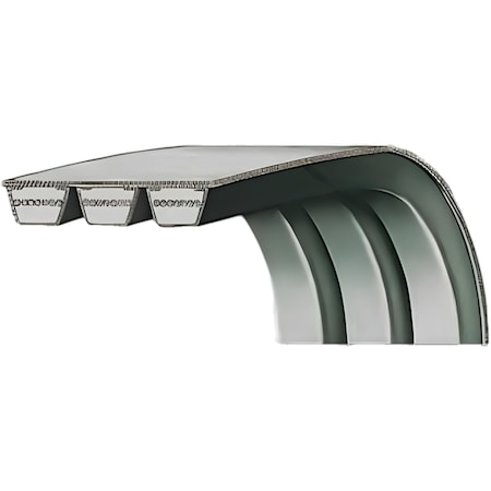 Megadyne Banded V-Belt, Unimatch Banded Classical, 3/D120, D, SBR, 126.60 in, 3-3/4 in Top Width 3/D120
